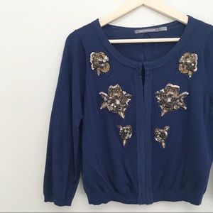 Boden Limited Edition Beaded Cardigan Silk Lined